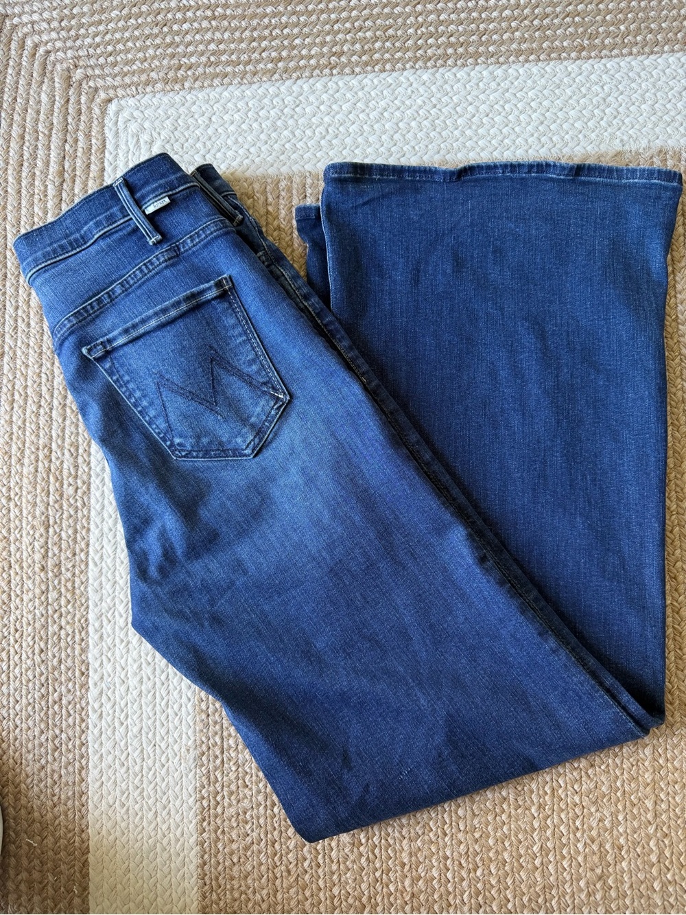 MOTHER Indigo High-Rise Wide Leg Jeans - Picture 4 of 13